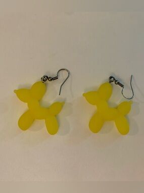*3 for $15* Yellow Balloon Animal Earrings